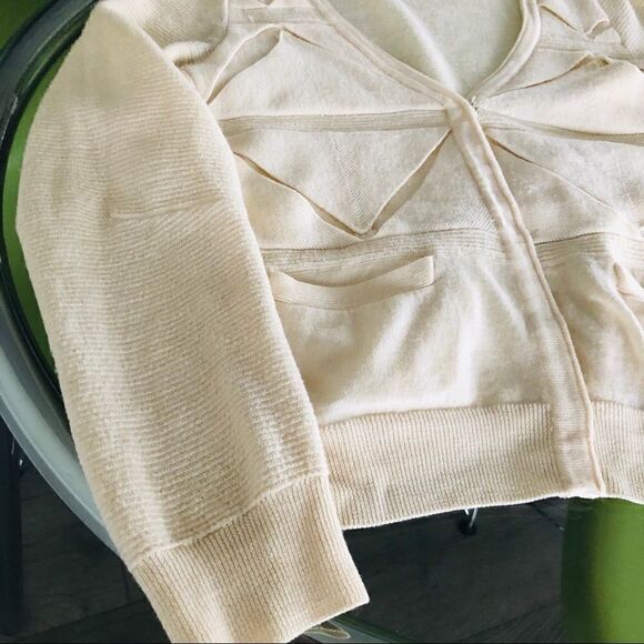 phillip lim • 100% wool folded triangle cardigan geometric design - Picture 4 of 10